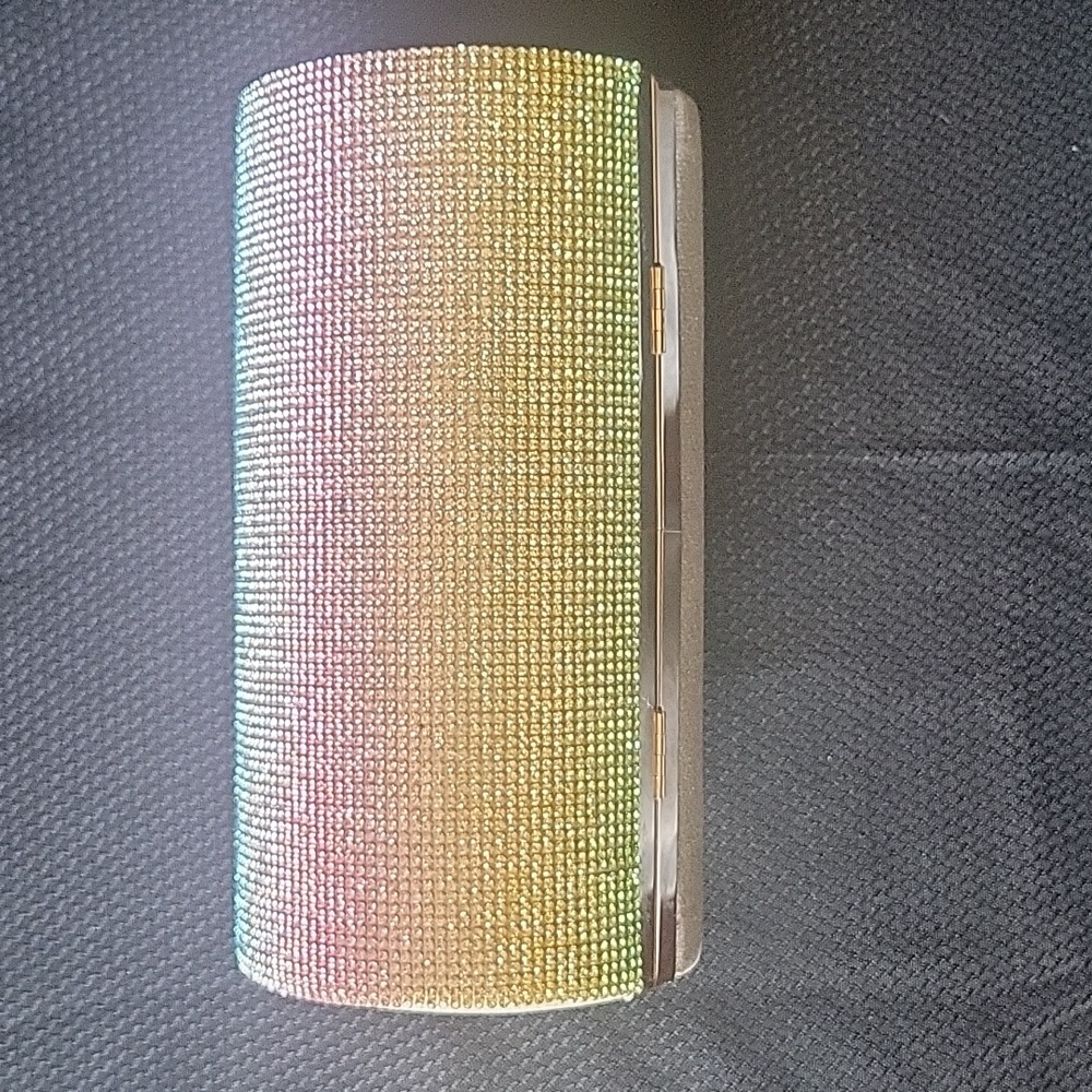 Rainbow rhinestone novelty purse